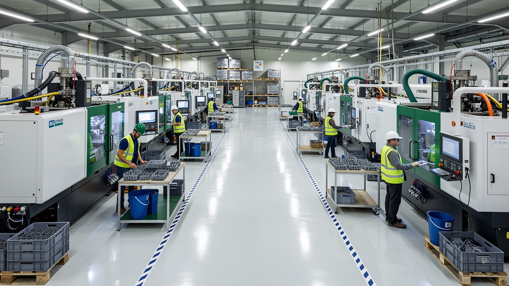 Tombyll Plastics injection molding factory interior wide view